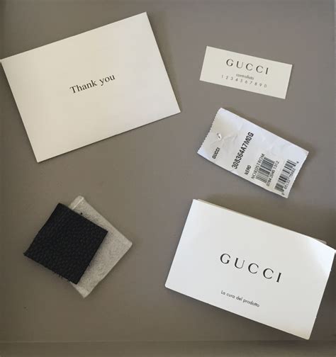 gucci bag card